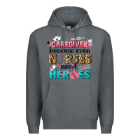 Rock caregiver because nurses need heroes Premium Hoodie - LillyAllenDesigns