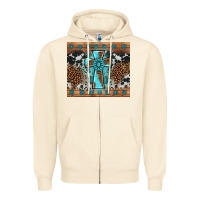 Sandshell gemstone leopard cross Zipper Hoodie - AdoDesignShop
