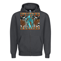 Smoke gemstone leopard cross Zipper Hoodie - AdoDesignShop