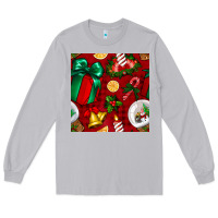 Moon Dust christmas snow globe seamless pattern Long Sleeve Tee - BundleAndBundleShop