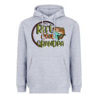 Heather Grey reel cool  grandpa Heavyweight Hoodie - MaliasSmallBusiness
