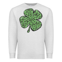 Oatmeal Heather leopard shamrock Premium Sweatshirt - MaliasSmallBusiness