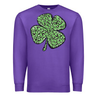 Purple leopard shamrock Premium Sweatshirt - MaliasSmallBusiness