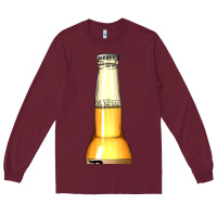 Burgundy yellow beer bottle Long Sleeve Tee - AdoDesignShop