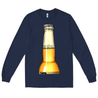 Navy yellow beer bottle Long Sleeve Tee - AdoDesignShop