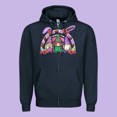 Easter Gnomes Rainbow Zipper Hoodie Designed By Artiststas