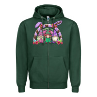 Sports Green easter gnomes rainbow Zipper Hoodie - Artiststas