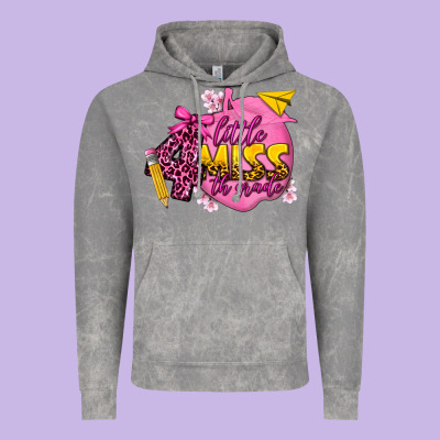 Little Miss 4th Grade Vintage Hoodie Designed By Texasbilliewilder