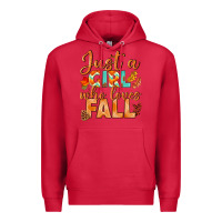 Cardinal just a girl who loves fall Premium Hoodie - BundleAndBundleShop