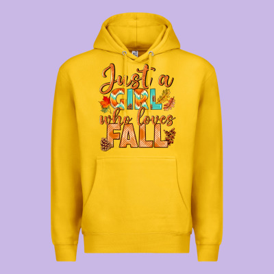 Just A Girl Who Loves Fall Premium Hoodie Designed By Bundleandbundleshop