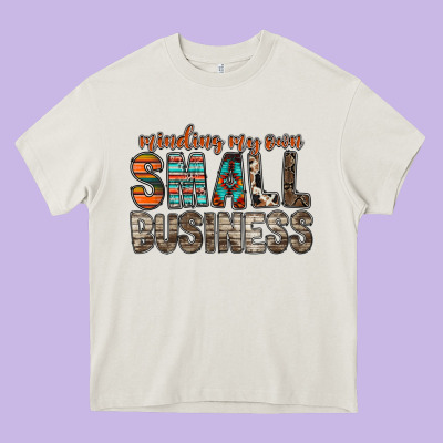 Minding My Own Small Business Heavy Core Tee Designed By Racoondesign