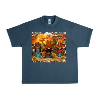 Midnight Navy western gnomies Urban Heavy Tee - FaDigitalArtStudio