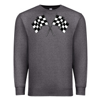 Charcoal Heather race flag Premium Sweatshirt - MaliasSmallBusiness