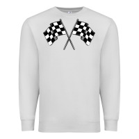 Dove Grey race flag Premium Sweatshirt - MaliasSmallBusiness