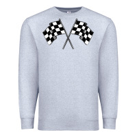 Heather Grey race flag Premium Sweatshirt - MaliasSmallBusiness