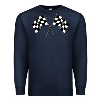 Navy race flag Premium Sweatshirt - MaliasSmallBusiness