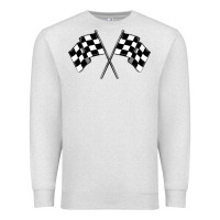 Oatmeal Heather race flag Premium Sweatshirt - MaliasSmallBusiness