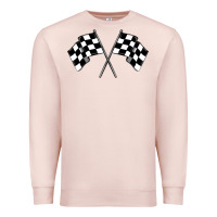 Pale Pink race flag Premium Sweatshirt - MaliasSmallBusiness
