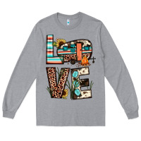 Heather Grey love camp Long Sleeve Tee - JahusDesignShop