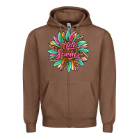 Chestnut hello spring sunflower Zipper Hoodie - Artiststas