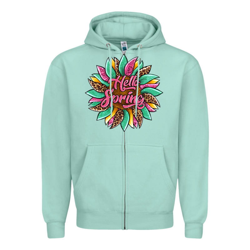 Hello Spring Sunflower Zipper Hoodie by Artiststas | Teevron