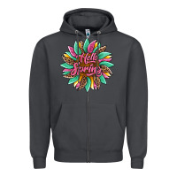 Smoke hello spring sunflower Zipper Hoodie - Artiststas