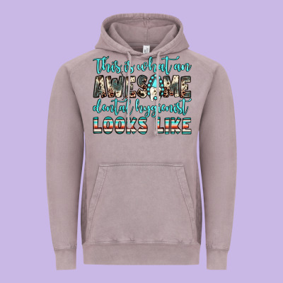 This Is What An Awesome Dental Hygienist Looks Like Vintage Hoodie Designed By Jahusdesignshop
