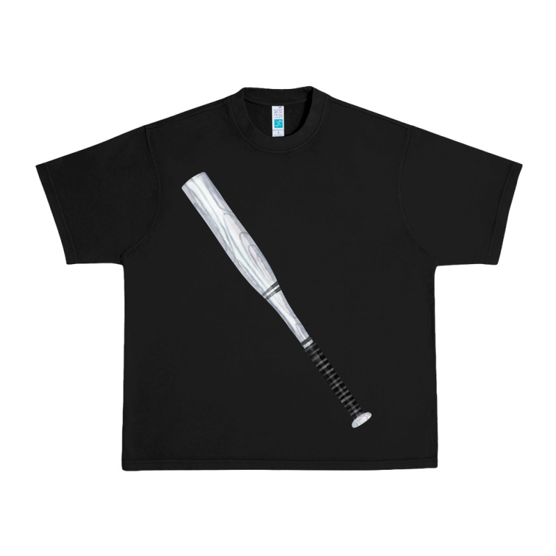 White Wooden Softball Bat Urban Heavy Tee by FaDigitalArtStudio | Teevron