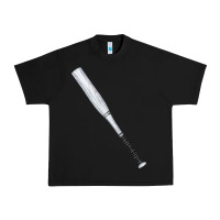 Black white wooden softball bat Urban Heavy Tee - FaDigitalArtStudio