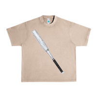 French Oak white wooden softball bat Urban Heavy Tee - FaDigitalArtStudio