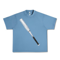 Pebble Blue white wooden softball bat Urban Heavy Tee - FaDigitalArtStudio