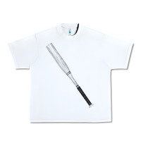 White white wooden softball bat Urban Heavy Tee - FaDigitalArtStudio