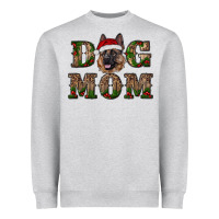 Heather Grey chriistmas dog mom with german shepherd Heavyweight Sweatshirt - RanaPortraitStore