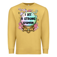 Antique Gold i see a strong woman Premium Sweatshirt - MaliasSmallBusiness