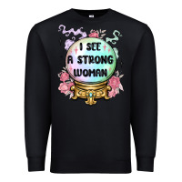 Black i see a strong woman Premium Sweatshirt - MaliasSmallBusiness