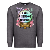 Charcoal Heather i see a strong woman Premium Sweatshirt - MaliasSmallBusiness