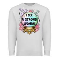 Dove Grey i see a strong woman Premium Sweatshirt - MaliasSmallBusiness