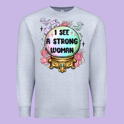 I See A Strong Woman Premium Sweatshirt Designed By Maliassmallbusiness