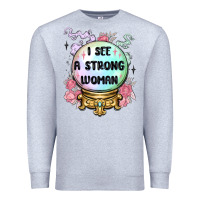 Heather Grey i see a strong woman Premium Sweatshirt - MaliasSmallBusiness