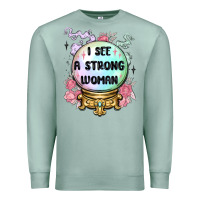 Seafoam i see a strong woman Premium Sweatshirt - MaliasSmallBusiness