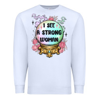 White i see a strong woman Premium Sweatshirt - MaliasSmallBusiness
