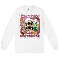 White when you're dead inside but it's christmas Long Sleeve Tee - AdoDesignShop