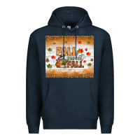 Navy fall sweet fall tumbler Premium Hoodie - BundleAndBundleShop