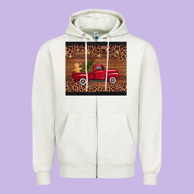 Christmas Truck Zipper Hoodie Designed By Adodesignshop