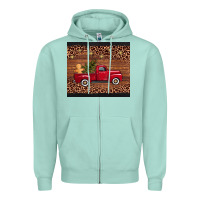 Seafoam christmas truck Zipper Hoodie - AdoDesignShop