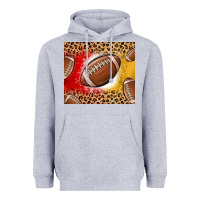 Heather Grey team color red and gold football Heavyweight Hoodie - MaliasSmallBusiness