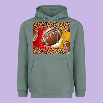 Team Color Red And Gold Football Heavyweight Hoodie Designed By Maliassmallbusiness