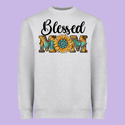 Blessed Mom Heavyweight Sweatshirt Designed By Ranaportraitstore