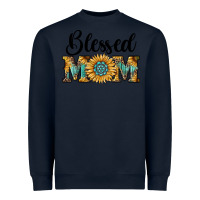 Navy blessed mom Heavyweight Sweatshirt - RanaPortraitStore