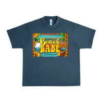 Midnight Navy beach babe skinny metal can holder Urban Heavy Tee - HRA Design Shop